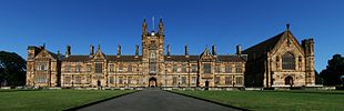 A panoramic photograph of the Quadrangle