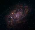 Infrarout-Foto vum NGC 2403 vum Spitzer-Weltraumteleskop