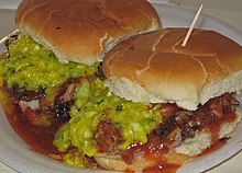 Barbecue sandwiches at a barbecue restaurant