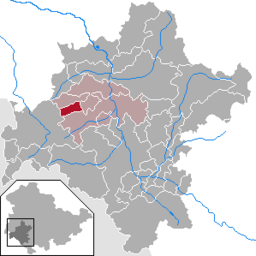 Läget för kommunen Friedelshausen i Landkreis Schmalkalden-Meiningen