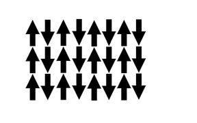 Antiferromagnetism: The magnetic moments in an antiferromagnetic material have the same magnitudes but are aligned oppositely in the absence of an applied magnetic field.