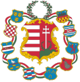 Coat of arms of Kingdom of Serbia in the coat of arms of Hungary (1849)