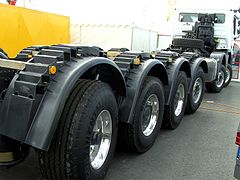 Mercedes-Benz Actros truck with six axles