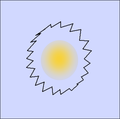 Representation of rod expansion due to detonation of explosives