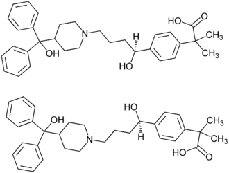 Estrutura química de Fexofenadina