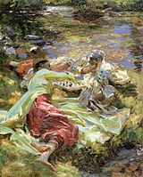 John Singer Sargent, Jeu d'échecs (Sargent) (ru), 1907.