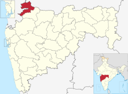 Nandurbardistriktets läge i Maharashtra.