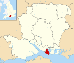 Borough of Gosport shown within Hampshire