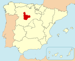 Ligging van Valladolid in Spanje