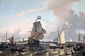 It fregat ‘Brielle’ op de Maas foar Rotterdam (1689) Ludolf Bakhuizen Ryksmuseum