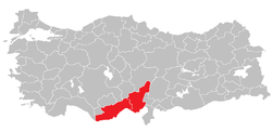 Location of Adana Subregion