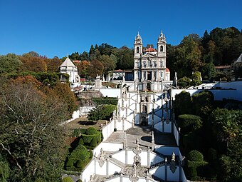 Grand Staircase of the Sanctuary of Bom Jesus do Monte, Braga, Portugal, by Carlos Luís Ferreira Amarante and others, c. 1784[72]