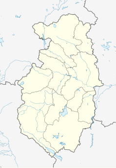Mapa konturowa obwodu Pazardżik, w centrum znajduje się punkt z opisem „Wetren”