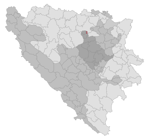 Lage der Gemeinde Doboj Jug in Bosnien und Herzegowina (anklickbare Karte)