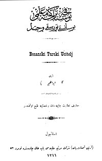 Page de titre du cours bosnien-turc de 1893.