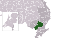 Ligging van Leudal-munisipaliteit in Limburg