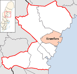 Kramfors kommuns läge i Västernorrlands län