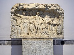 Votive relief dedicated to the nymphs by Agathemeros, NAMA, 225626.jpg