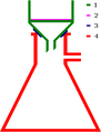 Scheme of a Büchner funnel, recreation of a file by T. van Schaik