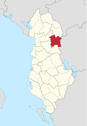 Localisation de District de Dibër