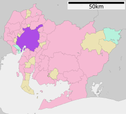 Nagoyas läge i Aichi prefektur.