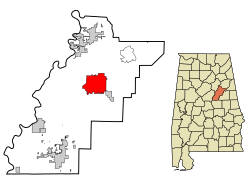 Location in Quận Talladega, Alabama