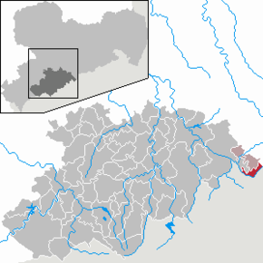 Poziția Deutschneudorf pe harta districtului Erzgebirgskreis