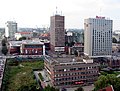 Wysokościowce — Qdanskın mərkəzindəki mehmanxanalar və ofis binaları