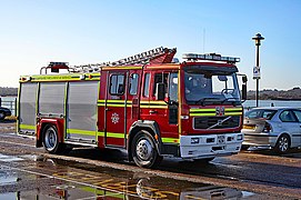 Volvo fire engine on Town Quay