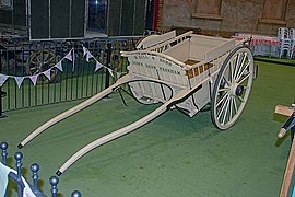 Horse-drawn milk float in the Milestones Museum