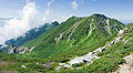 Vue vers le sud depuis le sommet du mont Akanagi.