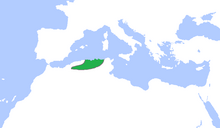 La Hammadida dinastio (verda), ĉ. 1100