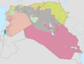 Juin 2014 : territoire contrôlé par Daech lors de la proclamation du califat à Mossoul.