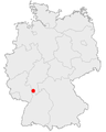 Lage von Bensheim in Deutschland