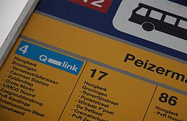 Bushalte van Q-link in Peizermade