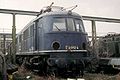 Die 119 002 auf dem Schrottplatz in München-Freimann, 1984