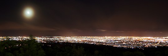 Adelaide at night from Mount Lofty.