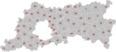 Mapa dels municipis del Brabant Flamenc