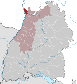 Läget för Mannheim i Landkreis Rastatt