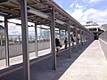 Covered walkway to the pier in September 2014