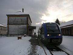 Gare de Morteau l'hiver.