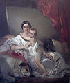 Portrait de Madame Louis Gallait et de sa fille (1848), Bruxelles, musées royaux des beaux-arts de Belgique.
