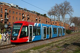 Metro Ligero tram 153 in Puerto Madero, Buenos Aires