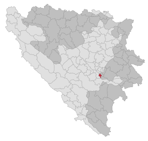 Lage der Gemeinde Istočna Ilidža in Bosnien und Herzegowina (anklickbare Karte)