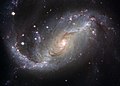 NGC 1672, una galassia a spirale dalla forma allungata.