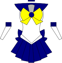 Dessin simplifié du costume de Sailor Uranus