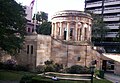 Shrine of Remembrance ANZAC Square façade, showing the lower section which contains the crypt with the World War II Shrine of Memories