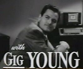 Gig Young in de trailer van Old Acquaintance