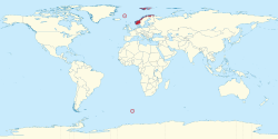 Location of  Nowe  (red) in World  (yellow)  —  [Legend]