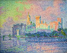 Le Palais des papes peint par Paul Signac en 1900.